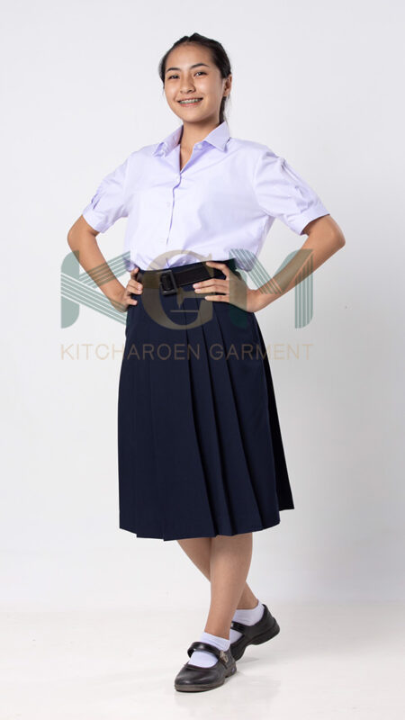 เสื้อเตรียมแขนพอง+กระโปรง 6 จีบ